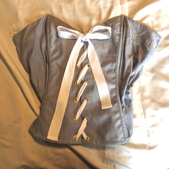 Victoria's Secret Blue Corset - Picture 1 of 5